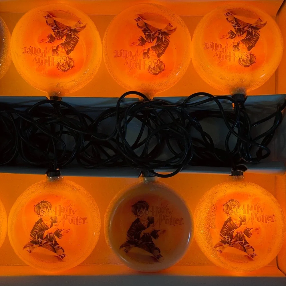 2 Sets Harry Potter 10 Globe String Lights Set‎ Kurt Adler 2000 Vintage w/ Box